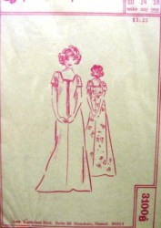 3100 PACIFICA LONG SQUARE NECK FLOOR DRESS PATTERN 10,14,18 choice